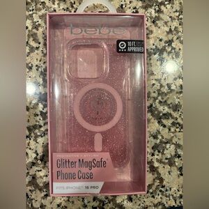bebe Sparkling Pink Glitter Phone Case